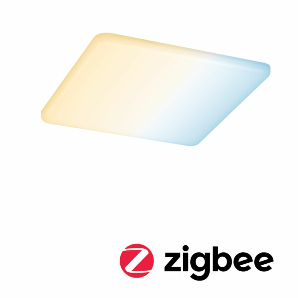 Paulmann VariFit LED Einbaupanel Smart Home Zigbee 3.0 Veluna IP44 eckig 185x185mm  15W 1000lm Tunable White Satin dimmbar