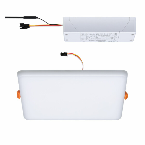 Paulmann VariFit LED Einbaupanel Smart Home Zigbee 3.0 Veluna IP44 eckig 185x185mm  15W 1000lm Tunable White Satin dimmbar