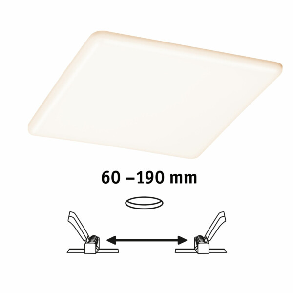 Paulmann VariFit LED Einbaupanel Smart Home Zigbee 3.0 Veluna IP44 eckig 215x215mm  17W 1300lm Tunable White Satin dimmbar