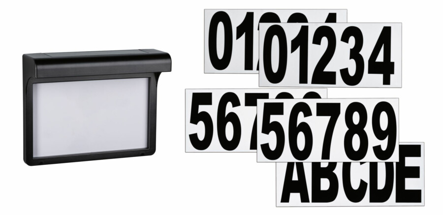 Paulmann Solar LED Hausnummernleuchte Dayton II IP44 3000K 2lm Schwarz