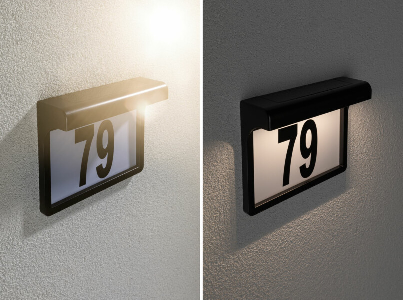 Paulmann Solar LED Hausnummernleuchte Dayton II IP44 3000K 2lm Schwarz