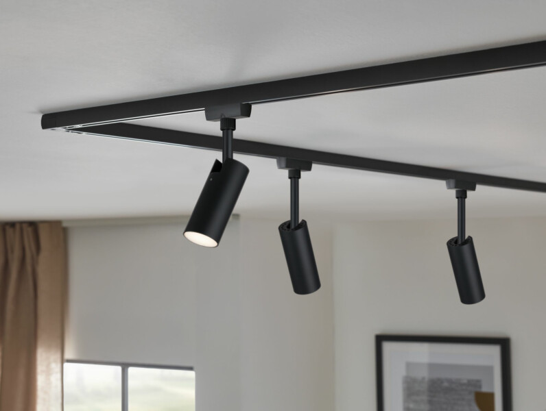 Paulmann URail LED Schienenspot 3-Step-Dim Tubo Einzelspot  150lm 4W 3000K dimmbar 230V Schwarz matt