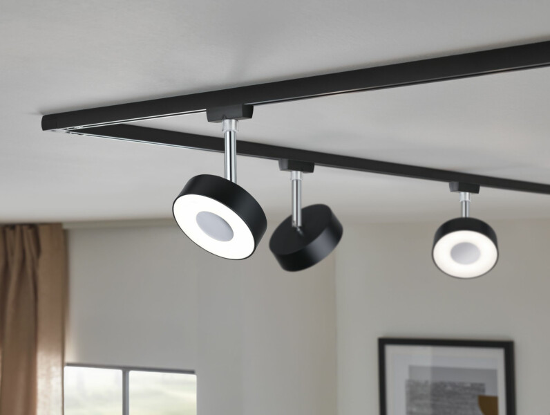 Paulmann URail LED Schienenspot 3-Step-Dim Circle   180lm 5W 4000K dimmbar 230V Schwarz matt