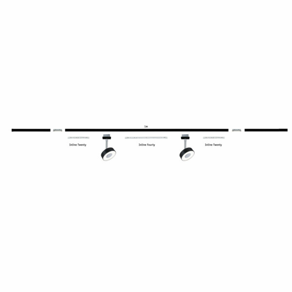 Paulmann URail Schiene 50 cm  230V Schwarz matt