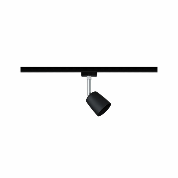 Paulmann URail Schienenspot Cover Einzelspot GU10  max. 10W  dimmbar 230V Schwarz matt#Chrom