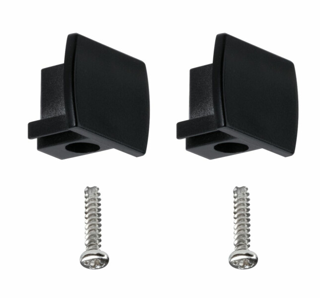 Paulmann URail Verbinder 2er-Pack Endkappe 2er Pack 13x21mm Schwarz matt
