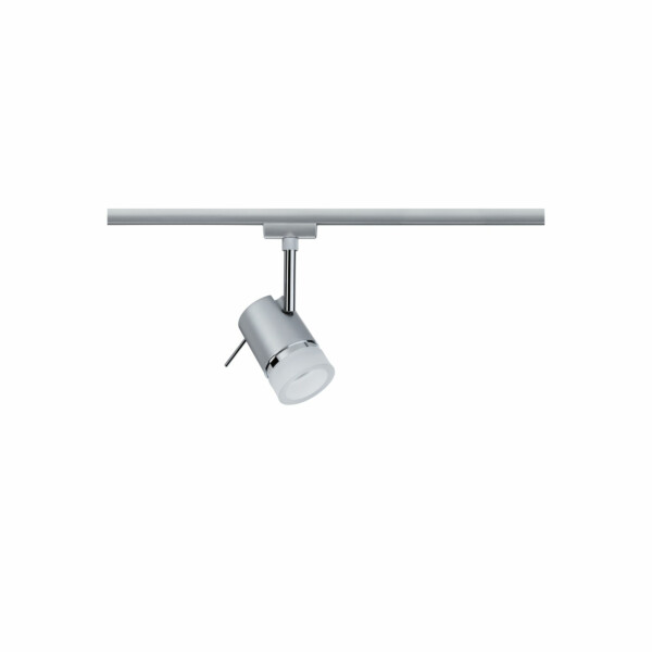 Paulmann URail Schienenspot Pipe Einzelspot GU10  max. 10W  dimmbar 230V Chrom matt#Chrom