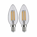 Paulmann Filament 230V LED Kerze E14 2x470lm 2x4.5W 2700K Klar