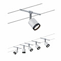 Paulmann LED Seilsystem TubeLED Basisset  5x150lm 5x4W 2700K  230/12V Weiß#Schwarz#Chrom