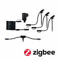 Paulmann Plug & Shine Bundle Smart Home Zigbee 3.0 LED Gartenstrahler Plantini IP65 3000K 3x2W 21VA Anthrazit