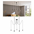 Paulmann Neordic Pendelleuchte Ketil  E27   max. 5x60W Schwarz dimmbar Silikon#Metall
