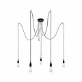 Paulmann Neordic Pendelleuchte Ketil  E27   max. 5x60W Schwarz dimmbar Silikon#Metall