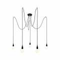Paulmann Neordic Pendelleuchte Ketil  E27   max. 5x60W Schwarz dimmbar Silikon#Metall