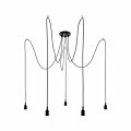 Paulmann Neordic Pendelleuchte Ketil  E27   max. 5x60W Schwarz dimmbar Silikon#Metall