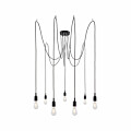 Paulmann Neordic Pendelleuchte Ketil  E27   max. 7x60W Schwarz dimmbar Silikon#Metall
