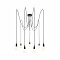Paulmann Neordic Pendelleuchte Ketil  E27   max. 7x60W Schwarz dimmbar Silikon#Metall