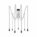 Paulmann Neordic Pendelleuchte Ketil  E27   max. 7x60W Schwarz dimmbar Silikon#Metall