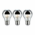 Paulmann Modern Classic Edition Bundle LED Birne Kopfspiegel E27 230V 3x600lm 3x6.5W 2700K Kopfspiegel Silber