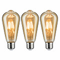 Paulmann 1879 Bundle LED Kolben Rustika E27 230V 3x480lm 3x6W 1700K dimmbar Gold