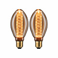 Paulmann Inner Glow Edition Bundle LED Innenkolben E27 230V 2x230lm 2x4W 1800K Gold Spiralmuster