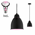 Paulmann Neordic Bundle Pendelleuchte Hilla + LED Reflektor E27 Schwarz dimmbar Metall / 230V 200lm 6.5W 1300K
