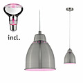 Paulmann Neordic Bundle Pendelleuchte Hilla + LED Reflektor E27 Eisen gebürstet dimmbar Metall / 230V 200lm 6.5W 1300K