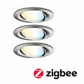 Paulmann Smart Home Zigbee Bundle Smart Home Zigbee 3.0 Einbauleuchte Nova Plus schwenkbar + Fernbedienung Gent 230V 500lm 4.7W 2500K Gold