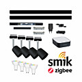 Paulmann URail Preisattraktives Starterset Smart Home smik Gateway + 4er Set Schienenspot Cover inkl. LED Reflektor GU10