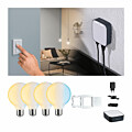 Paulmann Preisattraktives Starterset Zigbee 3.0 Smart Home smik Gateway + Filament G95 230V LED Birne E27 + Wandtaster