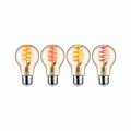 Paulmann Preisattraktives Starterset Smart Home Zigbee 3.0 LED Birne Gateway + Filament 230V LED Birne E27 RGBW + Schalter