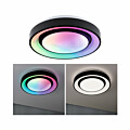 Paulmann LED Deckenleuchte Rainbow mit Regenbogeneffekt    RGBW+ 750lm 230V 22W dimmbar Schwarz#Weiß
