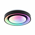Paulmann LED Deckenleuchte Rainbow mit Regenbogeneffekt    RGBW+ 750lm 230V 22W dimmbar Schwarz#Weiß