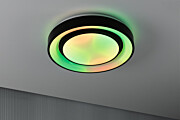 Paulmann LED Deckenleuchte Rainbow mit Regenbogeneffekt    RGBW+ 750lm 230V 22W dimmbar Schwarz#Weiß