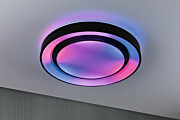 Paulmann LED Deckenleuchte Rainbow mit Regenbogeneffekt    RGBW+ 1500lm 230V 38.5W dimmbar Schwarz#Weiß