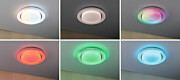 Paulmann LED Deckenleuchte Rainbow mit Regenbogeneffekt    RGBW+ 1600lm 230V 22W dimmbar Chrom#Weiß