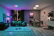Paulmann LED Deckenleuchte Rainbow mit Regenbogeneffekt    RGBW+ 2800lm 230V 38.5W dimmbar Chrom#Weiß