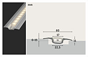 Paulmann LED Strip Einbauprofil Step 2m Alu eloxiert#Satin