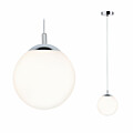 Paulmann Pendelleuchte Globe IP44 E27   max. 20W Satin#Chrom dimmbar
