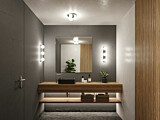 Paulmann Selection Bathroom Deckenleuchte Gove IP44 G9   230V max. 3x20W dimmbar Chrom#Satin