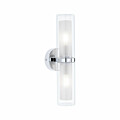 Paulmann Selection Bathroom Wandleuchte Luena IP44 E14   230V max. 2x20W dimmbar Chrom#Glas