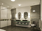 Paulmann Selection Bathroom Wandleuchte Luena IP44 E14   230V max. 2x20W dimmbar Chrom#Glas