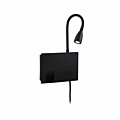 Paulmann LED Wandleuchte Halina USB C   2700K 200lm 230V 2.4W  Schwarz matt