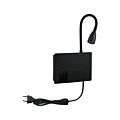 Paulmann LED Wandleuchte Halina USB C   2700K 200lm 230V 2.4W  Schwarz matt