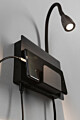 Paulmann LED Wandleuchte Halina USB C   2700K 200lm 230V 2.4W  Schwarz matt