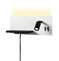 Paulmann LED Wandleuchte Serra USB C   2700K 650lm / 200lm 230V 5.5 / 1x2.6W dimmbar Weiß matt#Schwarz matt