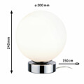 Paulmann Tischleuchte Aari E14   max. 20W Chrom#Opal