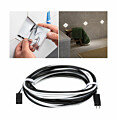 Paulmann LumiTiles Kabel Square Warmweiß  1.9m 12V Schwarz Kunststoff