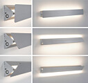 Paulmann LED Wandleuchte Katla   2700K 580lm 230V 12W  Alu gebürstet