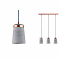 Paulmann Neordic Pendelleuchte Stig  E27   max. 3x20W Grau#Kupfer matt dimmbar Beton#Metall