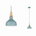 Paulmann Neordic Pendelleuchte Juna  E14   max. 20W Softgrün#Kupfer#Holz dimmbar Metall#Holz